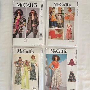 Lot of 4 McCall's Sewing Patterns 7132 / 8234 / 8257 / 8326